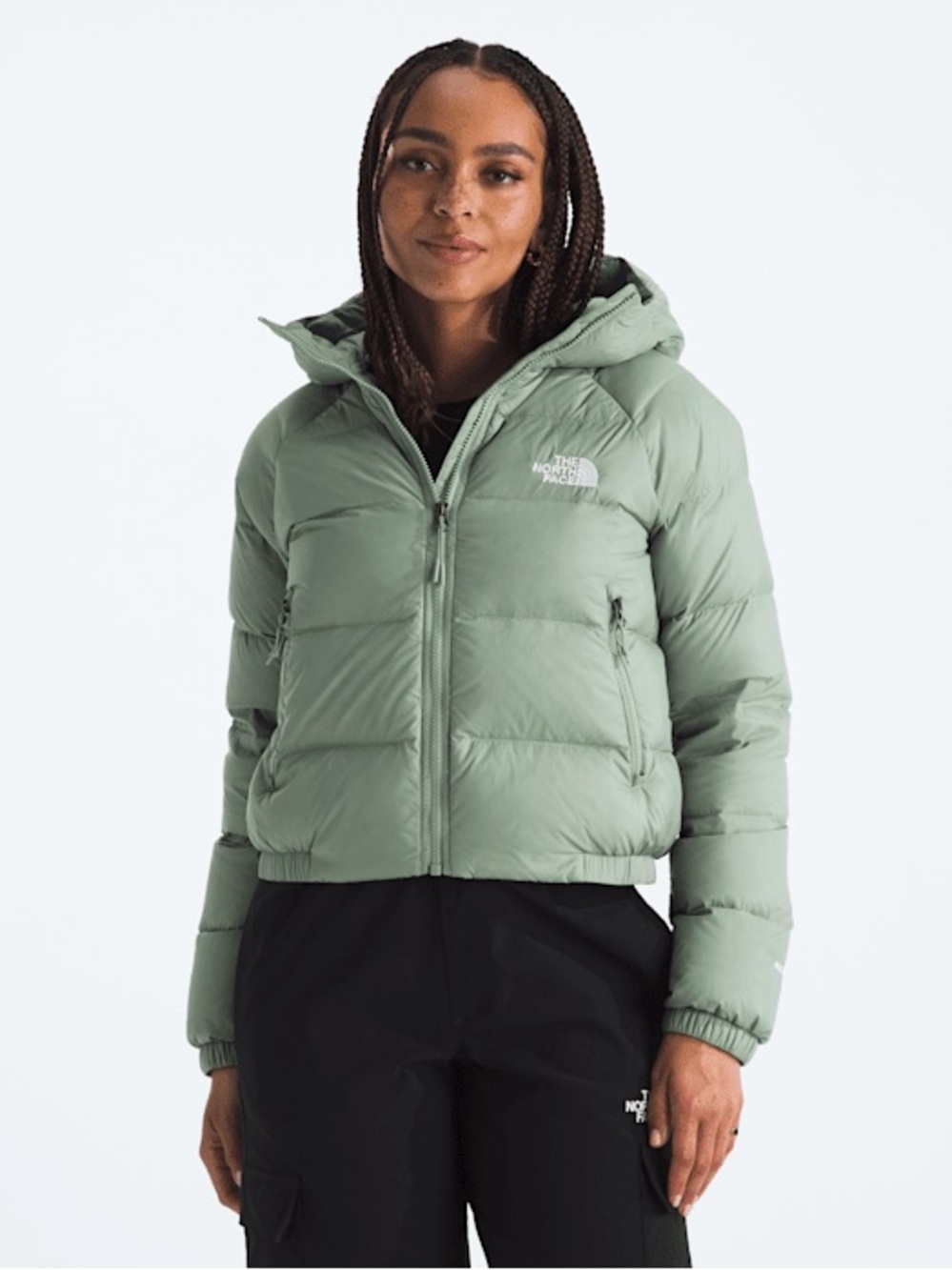 The North Face Women's Hooded Puffer Jacket in Sage Green